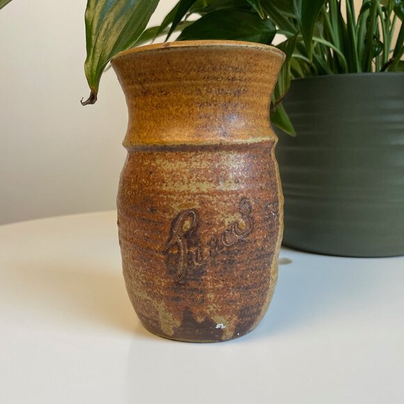 Earthware Percé Vase - Signed - Picture 2 of 7